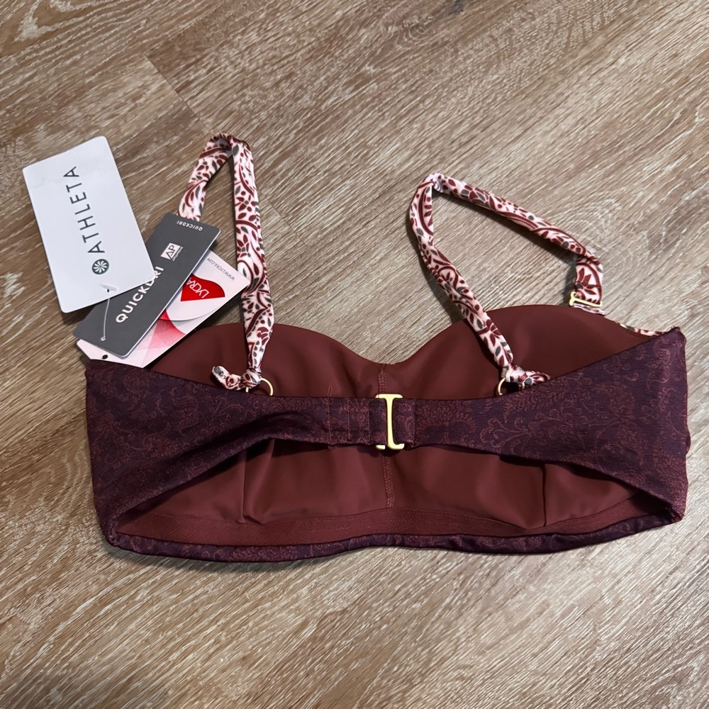 Athleta Aqualuxe Batik Bandeau Bikini Top - Picture 5 of 6